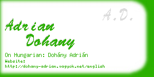 adrian dohany business card