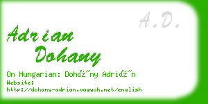 adrian dohany business card